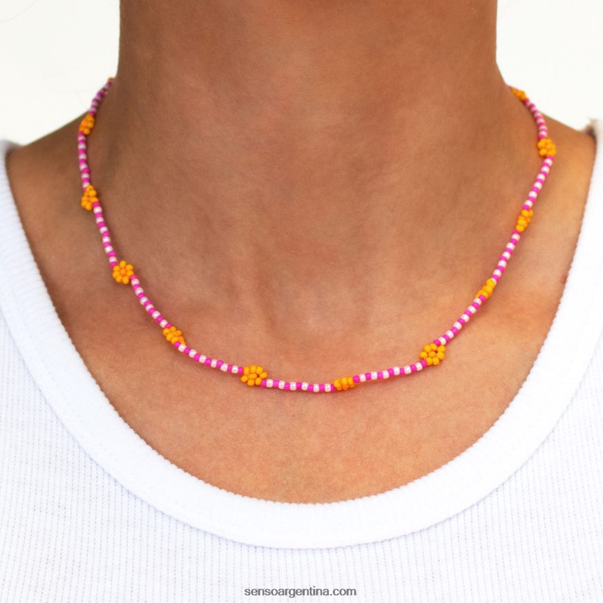 bisutería rosa cadena gargantilla rosa Senso 20NJBL585